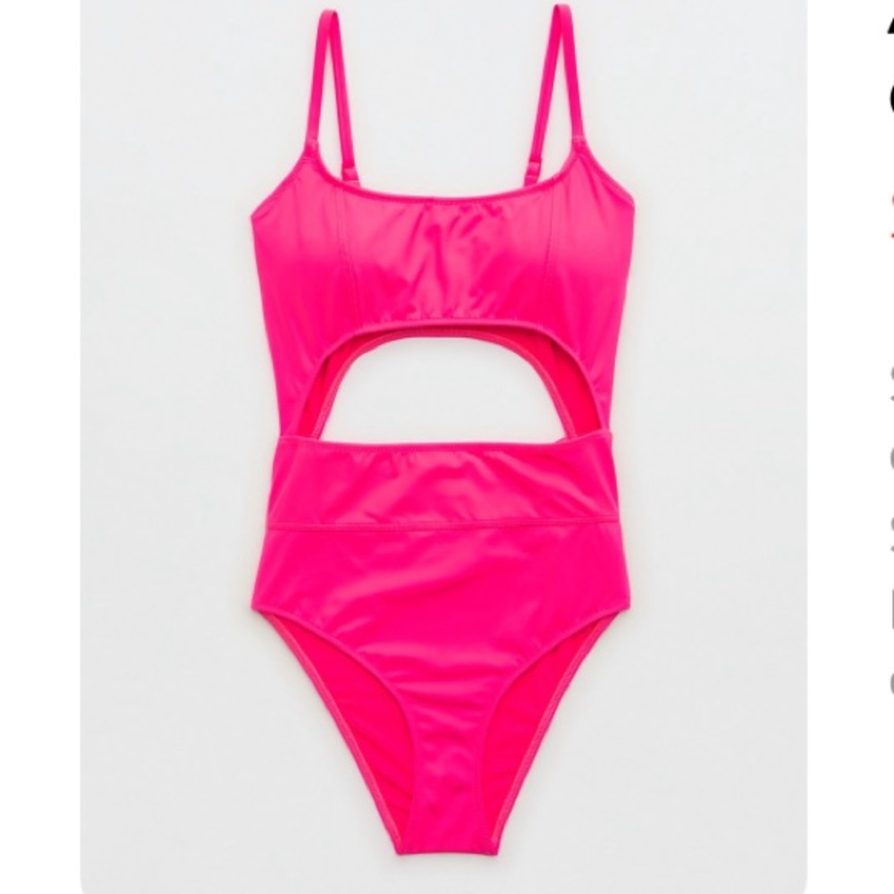 AERIE SEAMED CUT OUT ONE PIECE SWIMSUIT